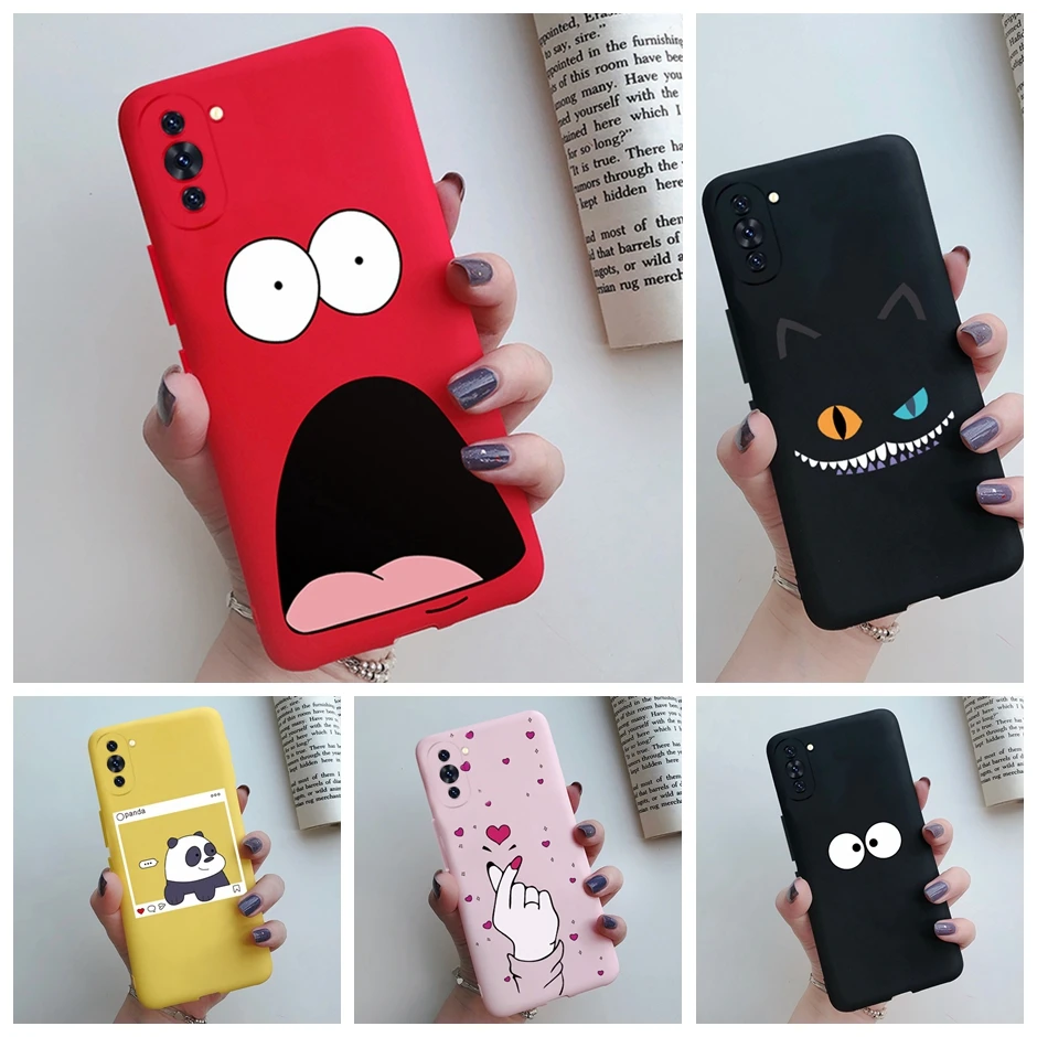 화웨이 노바 10 케이스 NCO-AL00 만화 페인트 커버 소프트 슬림 전화 케이스 화웨이 노바 10 프로 GLA-AL00 커버 코크 범퍼