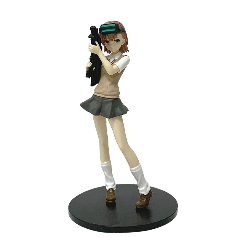 Figurine Misaka Imouto 17 cm, Anime Toaru Kagaku no Railgun, uniforme mignon et cool, modèle de collection, jouet, cadeau, ornements en PVC