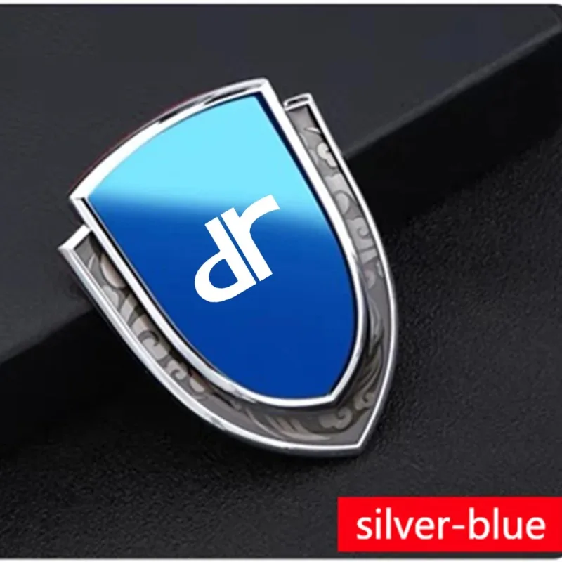 Pegatina de guardabarros lateral de coche de Metal, emblema de escudo, insignia, decoraciones adhesivas para motores DR 1,0 EV 3,0 4,0 5,0 DR3 DR1 DR2 4