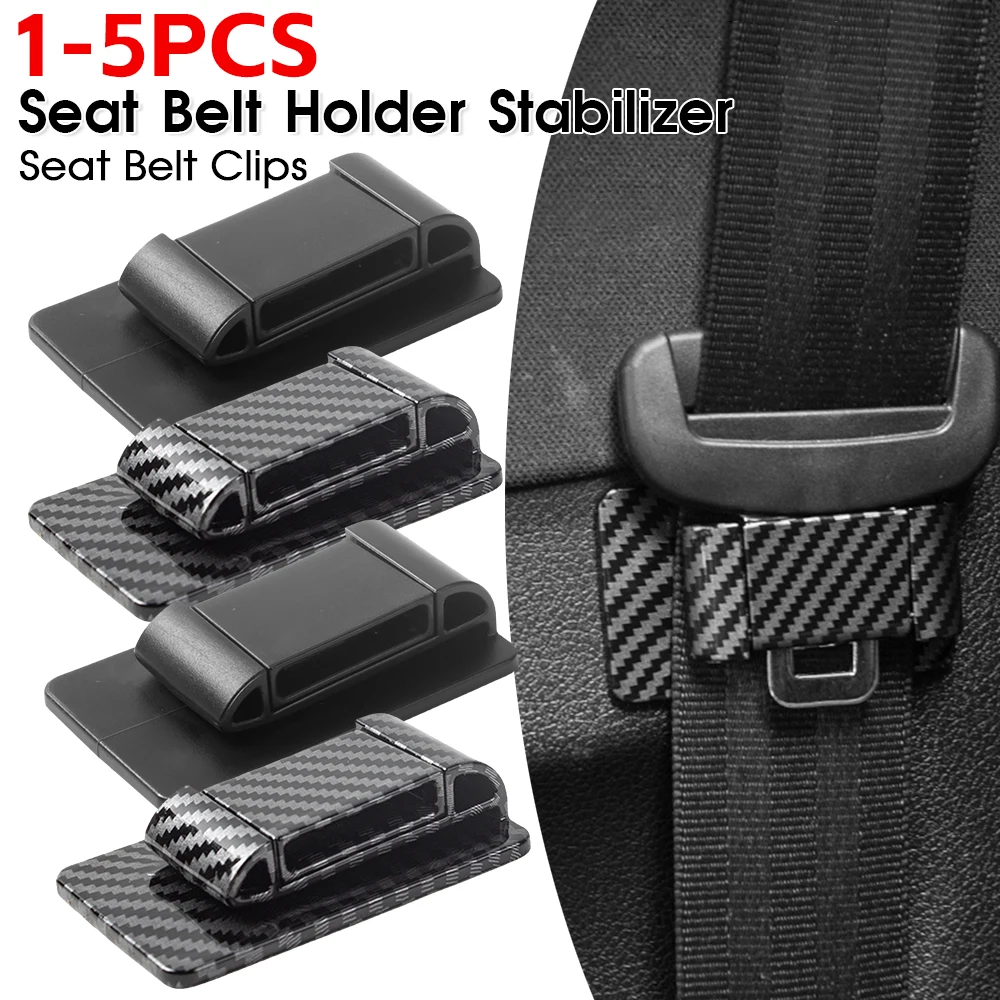 1-5PC Universal Auto Seat Belt Holder Stabilizer Fastener Adjustable Clip Seat Belt Stopper Car Seat Belt Fixing Clips Car Tools