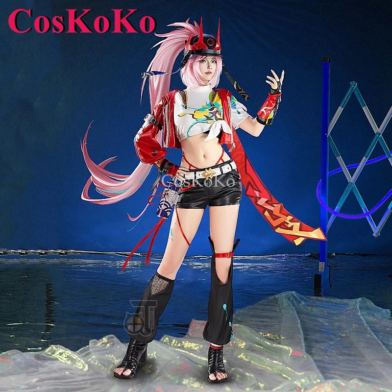 CosKoKo Rappa Cosplay Game Honkai: Star Rail Costume Fashion Sweet Combat Uniform Women Halloween Party Role Play Clothing S-XL