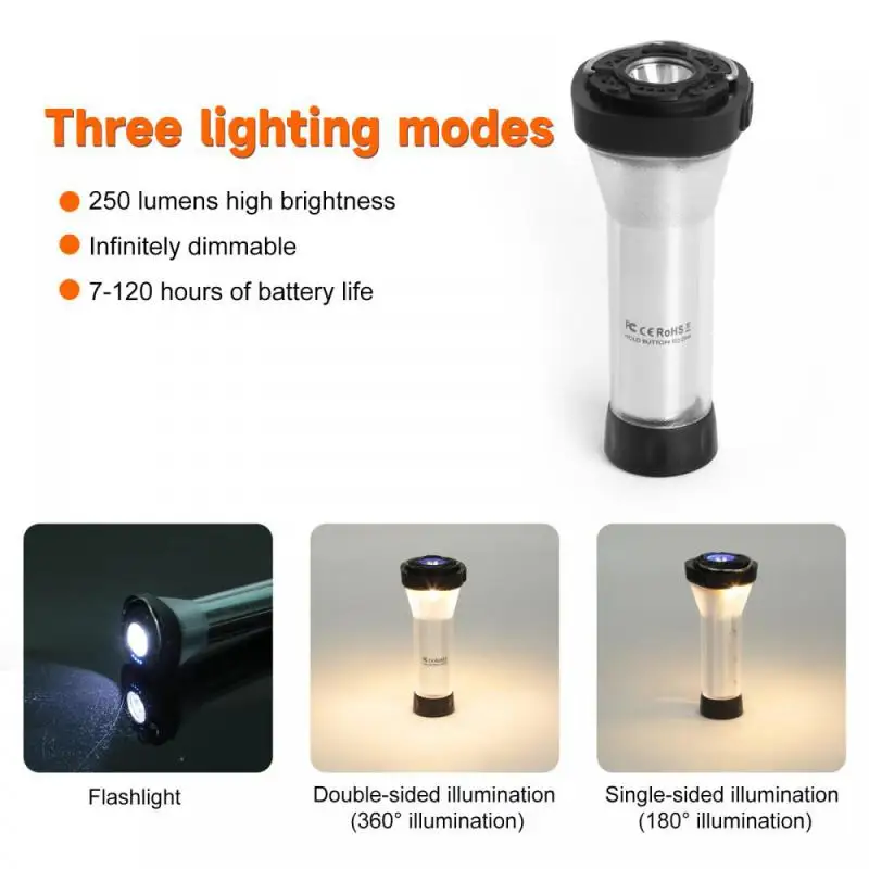 5 Set 2600mAh Camping Lantern Flat Replacement Camping Lamp 5 Lighting Modes Led Flashlights Emergency Lamp