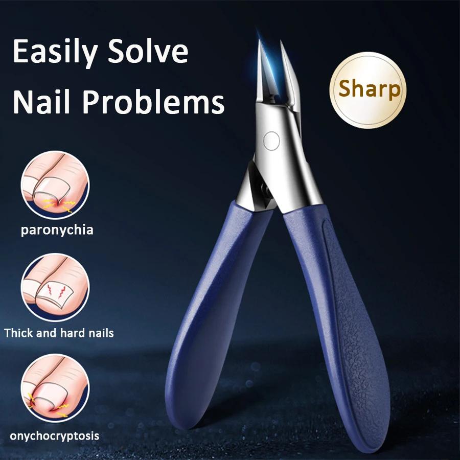 Ingrown Toenail Clipper Angled Nail Clippers for Thick Nails Slant Curved Blade Nail Cutters Ingrown Nail Pain Relief Tool