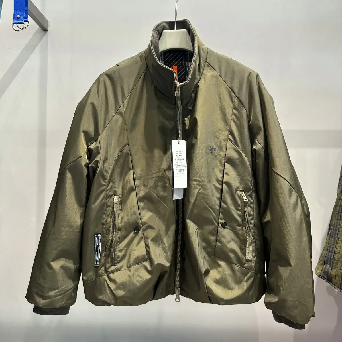 

Зимняя утепленная повседневная мужская куртка-пуховик с вязаным воротником-стойкой, на молнии, из нейлоновой ткани, теплая, для города и поездок