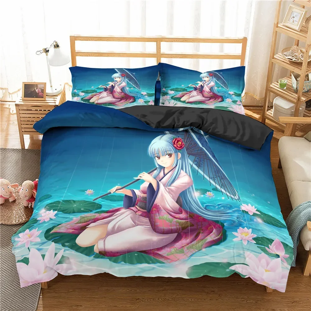 

Lovely Anime Girl 3D Duvet Cover Bedding Set Comforter Linen Pillowcases Home Decor Single Double Twin King Queen
