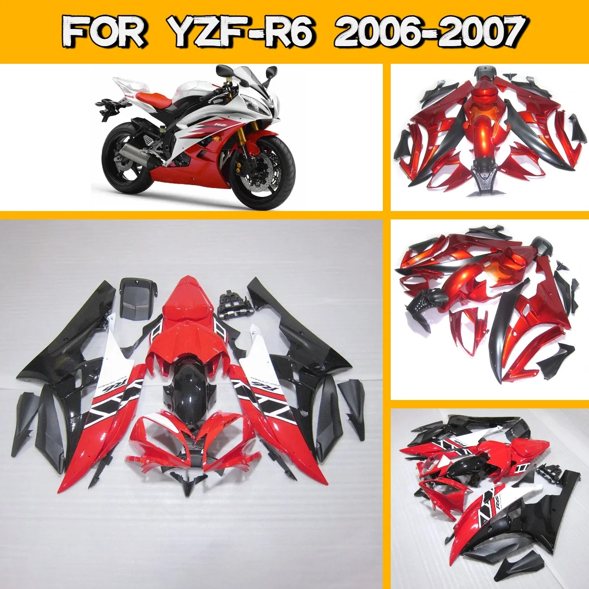 

Fairing Kit for 2006 2007 Yamaha YZF R6 Unique Design Motorcycle Fairings Injection Molded Hot Style 06 07 YZFR6