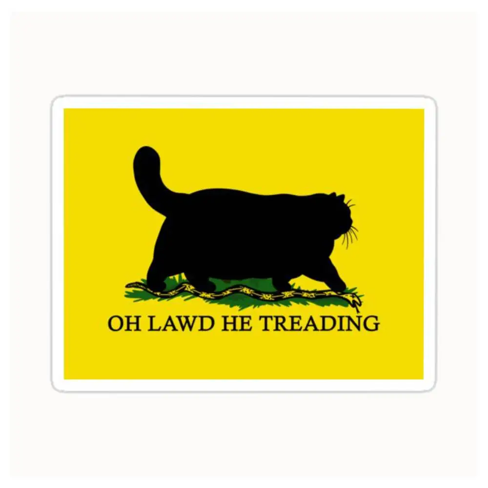 Oh Lawd He Treading Waterproof Stickers For Decorating Car Windows Motorcycles And Computers.