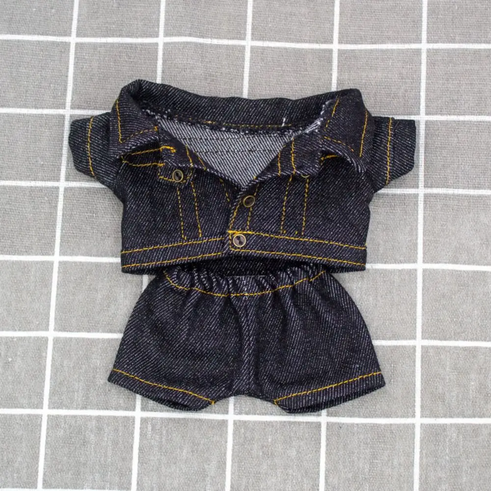 Children's Gift Casual Wears Cotton Doll Jeans Clothes Suit Dress Up Doll Jacket Pants Denim Handmade Doll Coat Tops 15cm/20cm