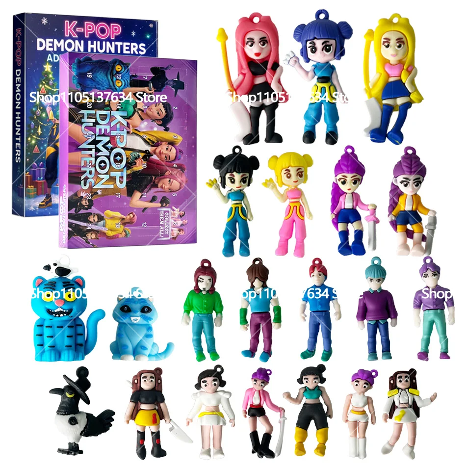 new Acrylic Demon Hunter Christmas Tree Ornament Kpop Style Advent Blind Box Cute Gothic Holiday Decor For Teens And Women Gift