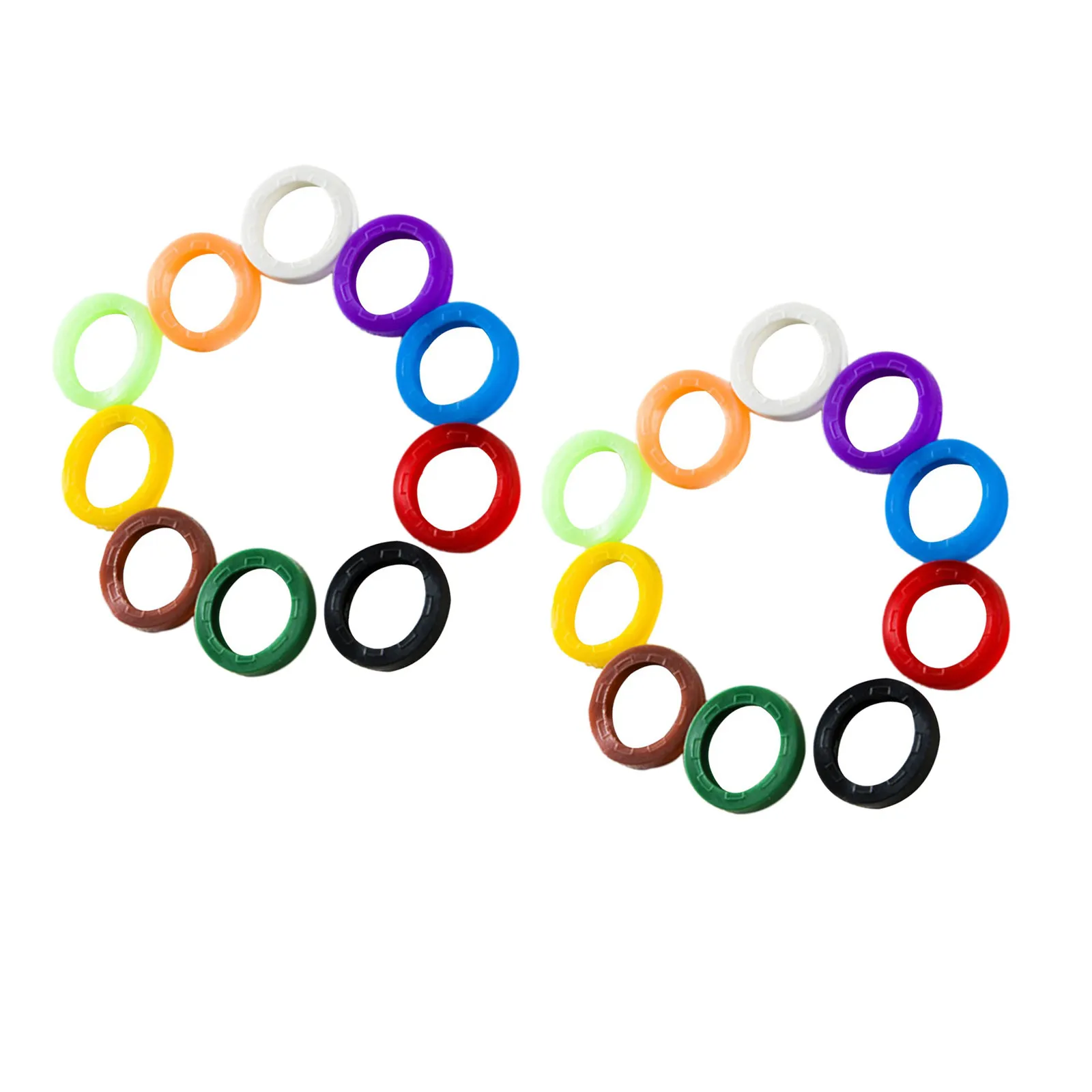 32Pcs Assorted Color Elastic Silicone Key Caps Sleeve Covers Fit All Standard Keys Water Resistant Dust Proof Key Color