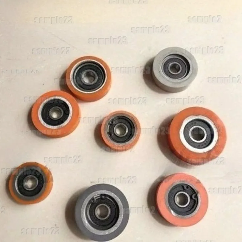 5pcs PU Rubber End‑Trimming Tracking Roller for Automatic Edge Banding Machine Spare Accessories