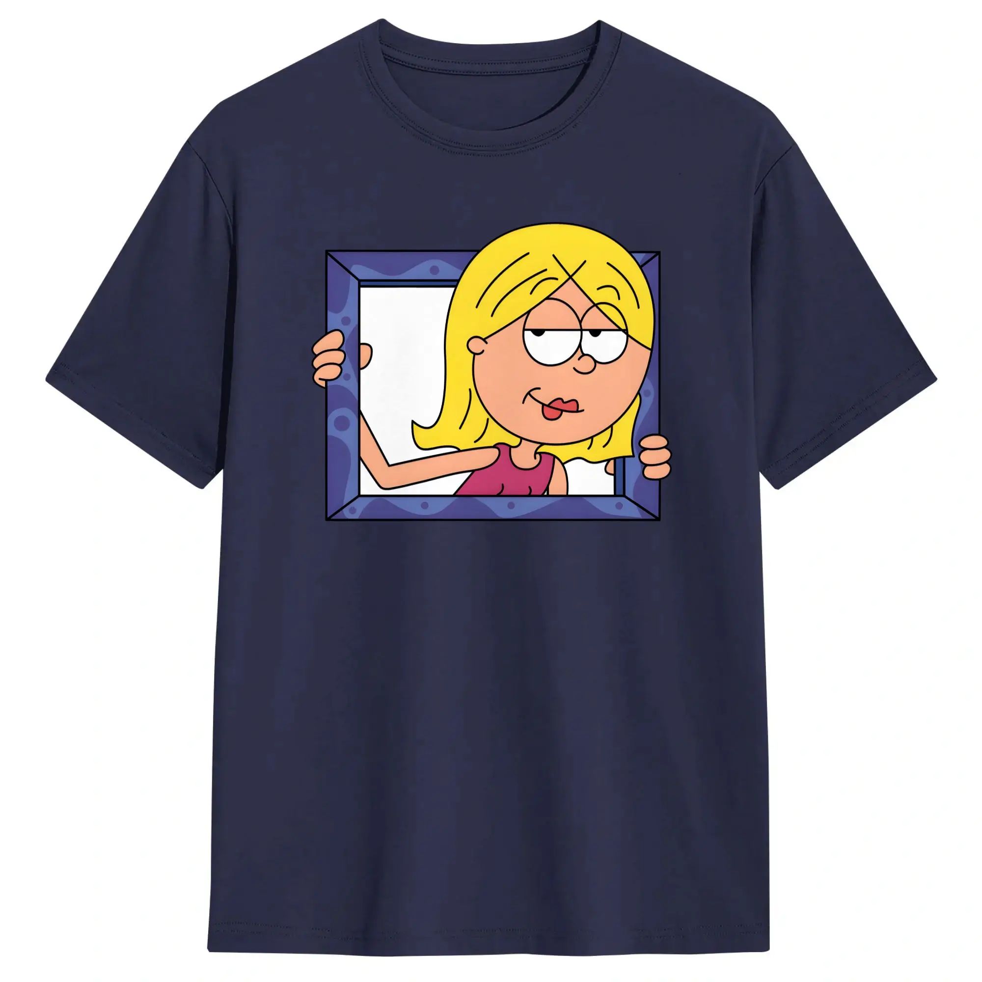 Novelty Lizzies McGuires T-Shirts for Men Round Neck Pure Cotton T Shirts Lizzie Frame Short Sleeve Tee Shirt Plus Size Clothes