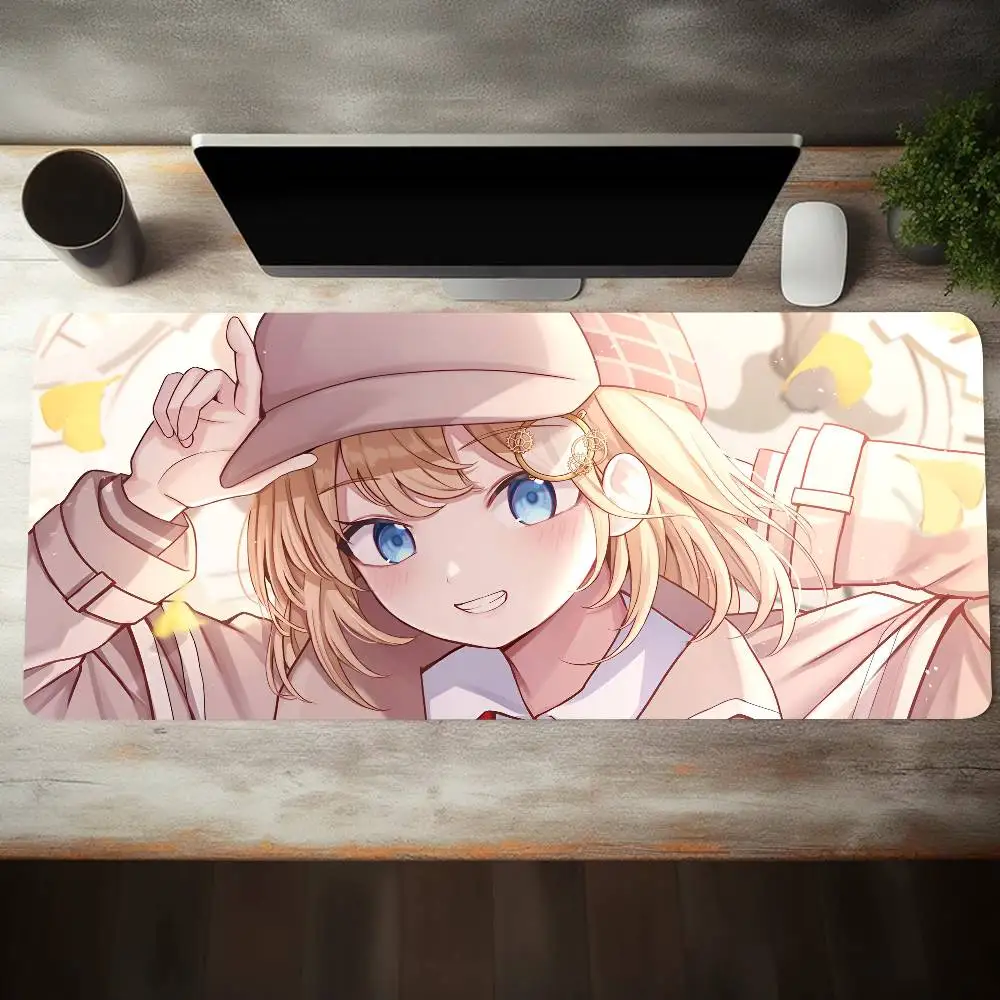 Virtual Anime Girl Watson Amelia Mouse Pad Large Gaming Keyboard Mat LockEdge Rubber Computer Office Accessories