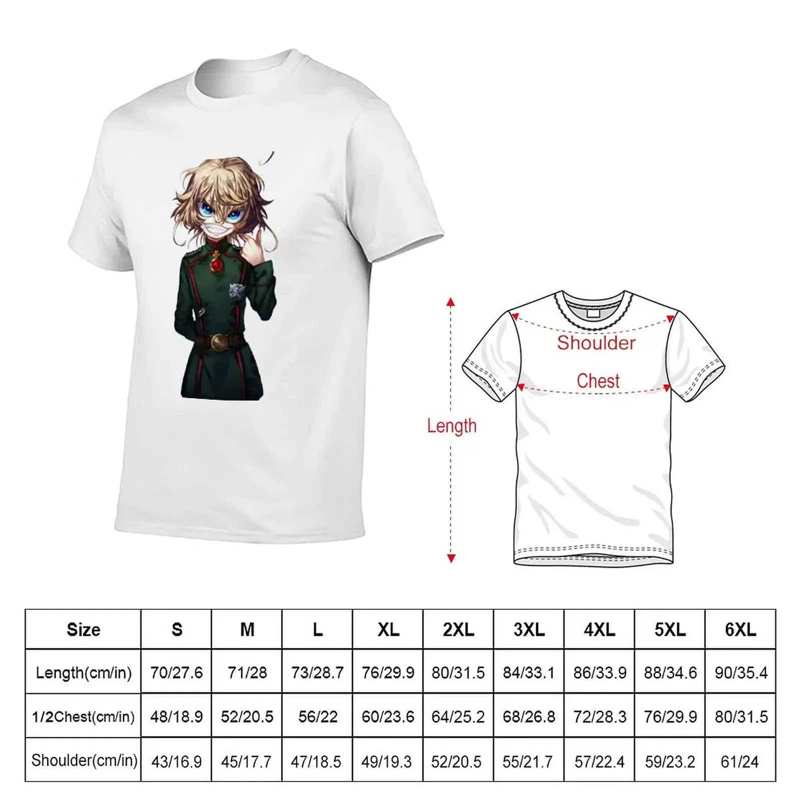 Tanya Degurechaff - Youjo Senki T-Shirt plus sizes blacks heavyweight t shirts for men