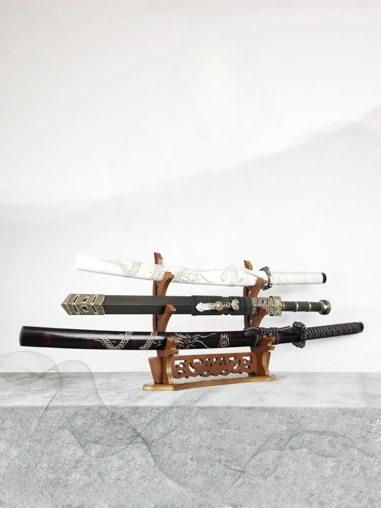 Katana japonais épée support bois Anime samouraï sabre support Katana japonais épée support couteau affichage Shlef maison organisateur décor