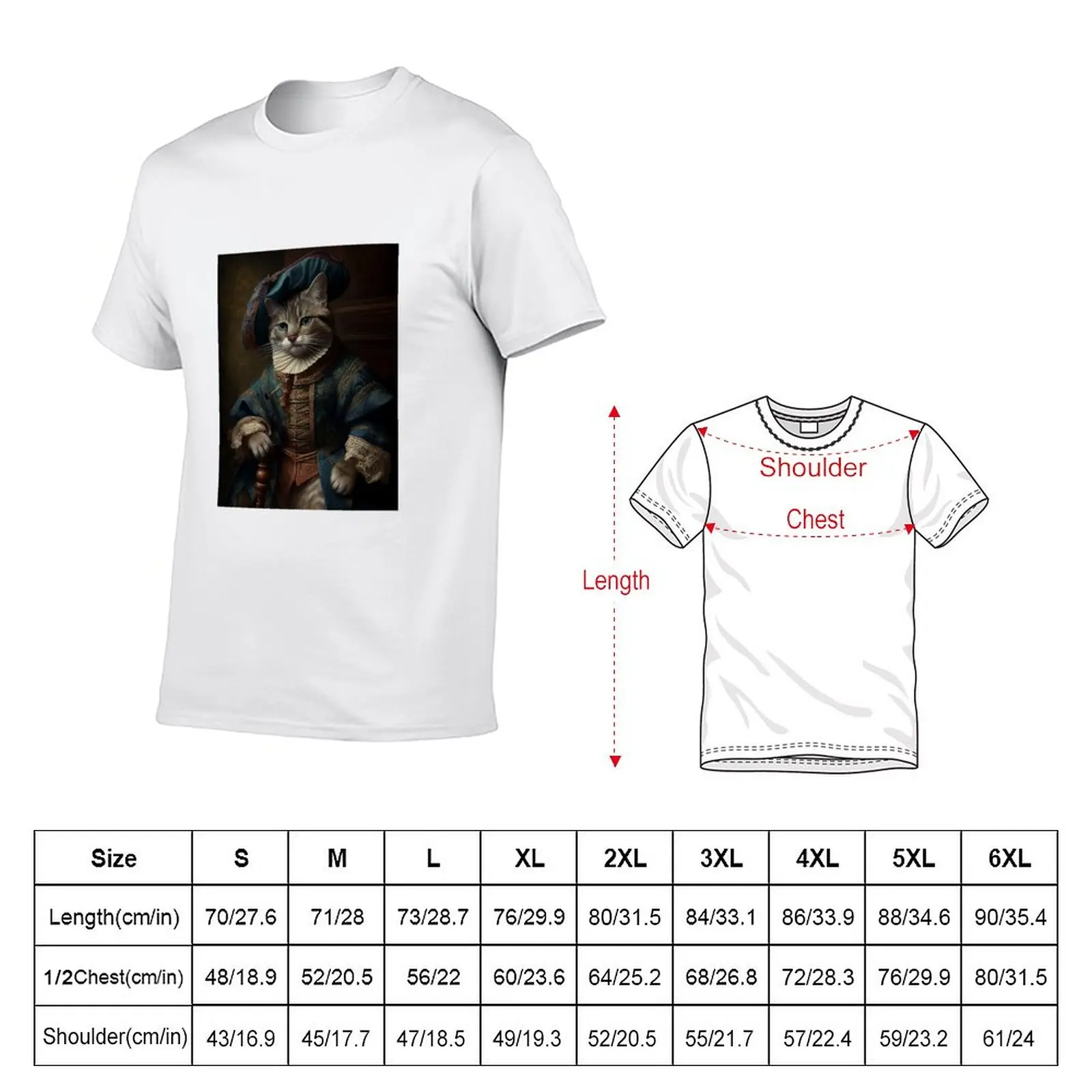 New Victorian cat portrait 5 T-Shirt Aesthetic clothing t shirt man workout shirts for men