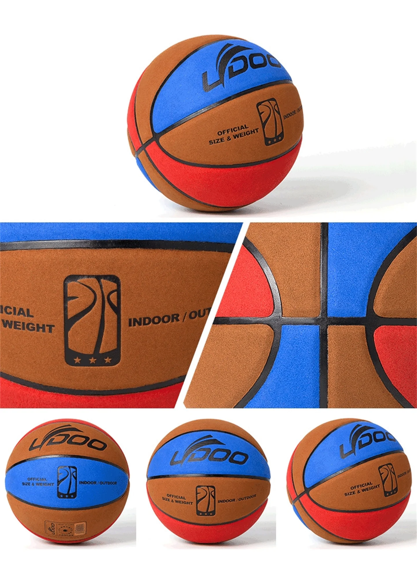 Adults Standard Size 7# Suede Cowhide Basketball Wear-resistant Non-slip Official Competition Ball Gift Accessories