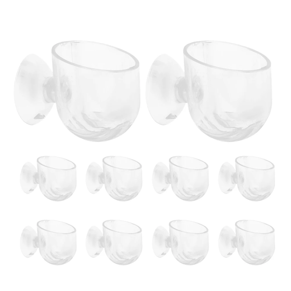 

10Pcs Transparent Aquarium Planter with Suction Cups Hydroponic Plant Holder for Fish Tank Decor Stylish Space Saving Aquatic