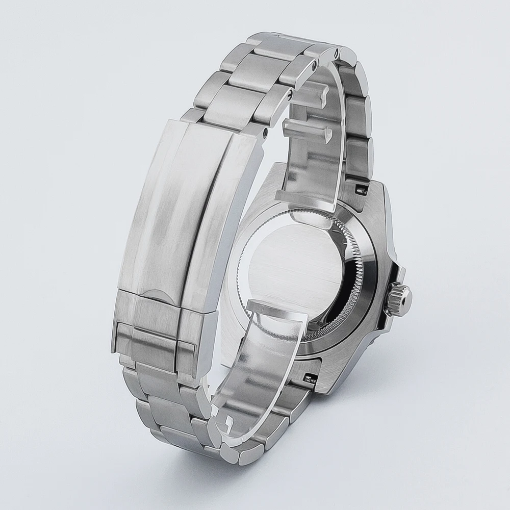 NEITON 40mm Sapphire Glass Silver Watch Case FitNH35/36 NH34 ETA2824 PT5000 Movement