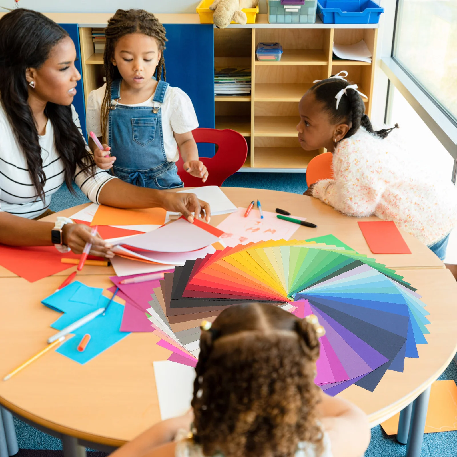 50 Sheets Blank Card Paper DIY Coloring Craft Paper for Kids Handicraft Making Drawing Writing Practice Art Projects Creative