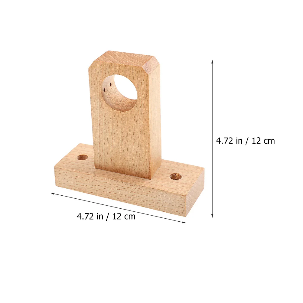 

2Pcs Curtain Rod Brackets Wooden Wall Mount Supports for Window Door Curtain Rods Solid Wood Construction Reliable Stability