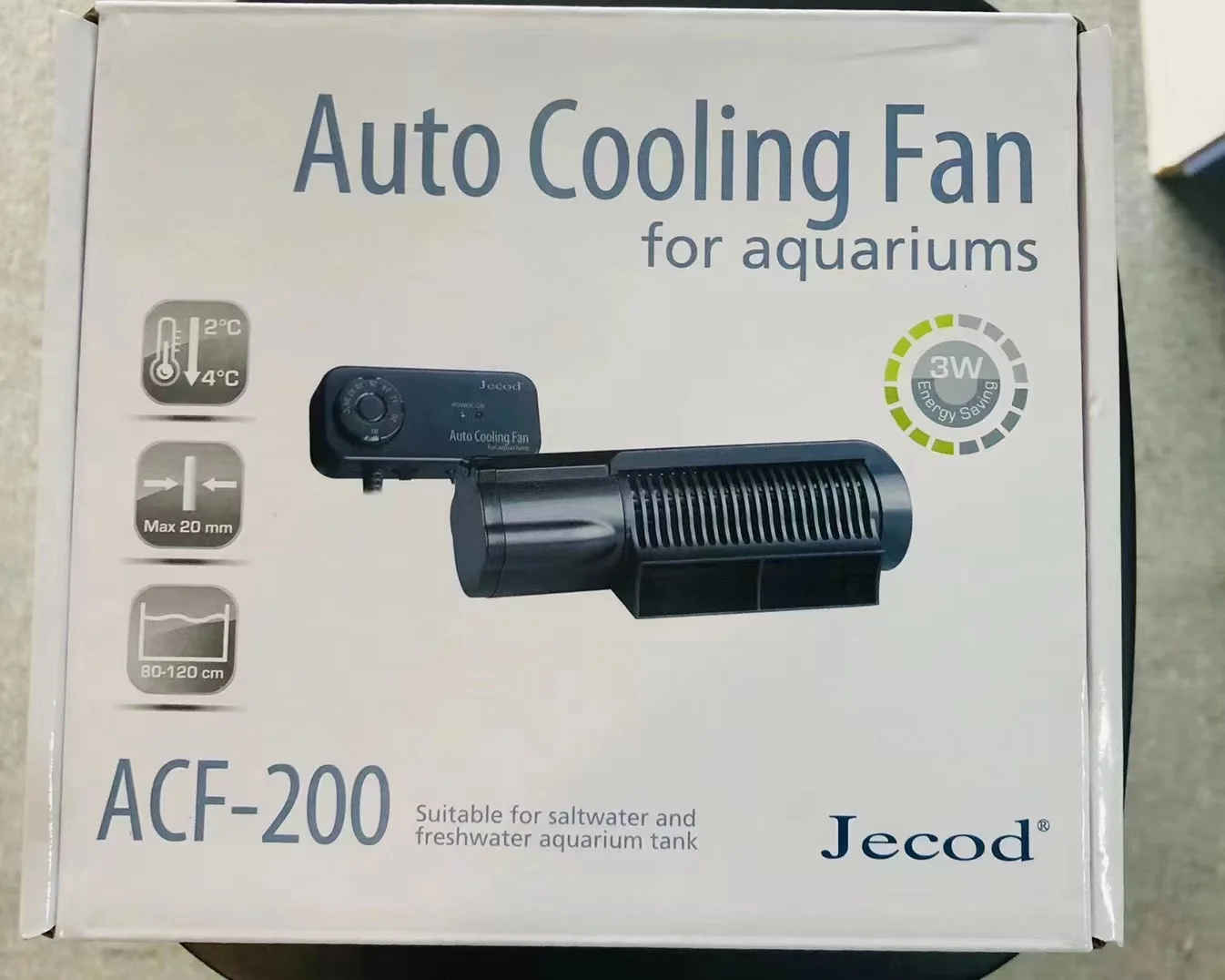 JEBAO-Adjustable Aquarium Cooling Fan, Fresh Water, Fish Tank, Silent, Automatic, Constant Temperature, ACF200, 300