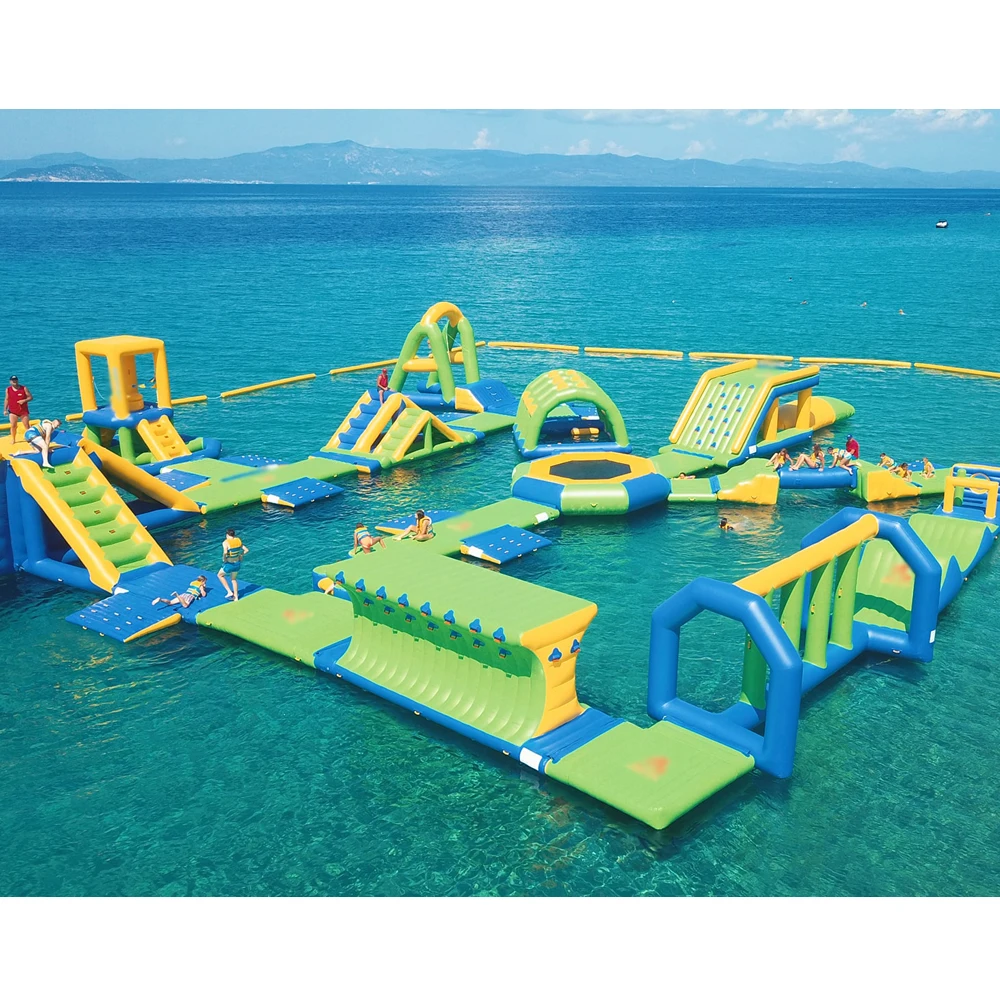 ！@Customized PVC Pull Tab Inflatable Outdoor Water Park Floating Island Blower Custom Capacity Passenger Options THL Brand