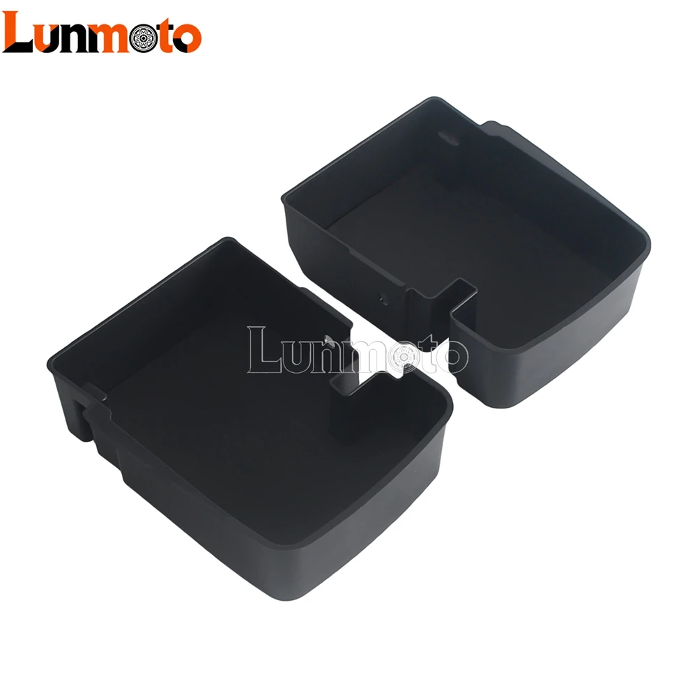 Motorcycle Parts Left Right Holder Hard Saddlebag Organizer Tray Plastic Storage Plate For Harley Touring FLHR FLHT FLHX 2014-Up