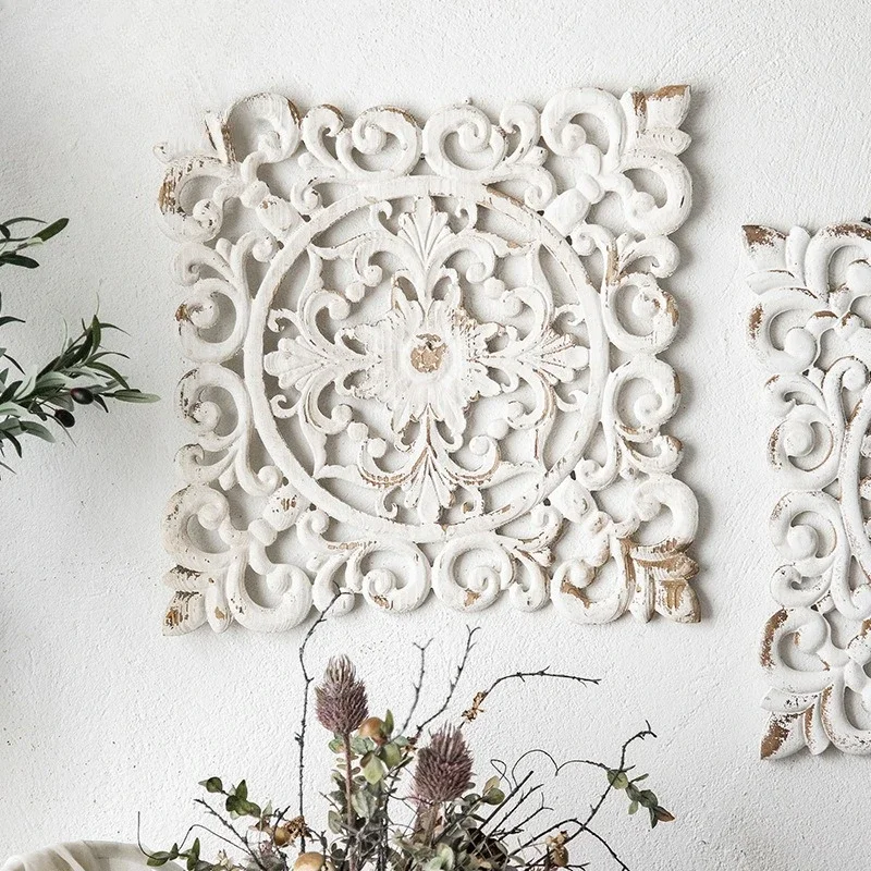 American rural wall hanging wedding background wall decoration cafe entrance retro old creative home