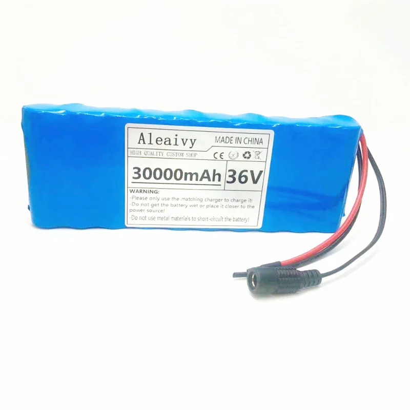 Aleaivy 36V 3Ah 10S1P 18650 rechargeable battery pack Electric car Bicycle Scooter 20A BMS 500W+42V charging