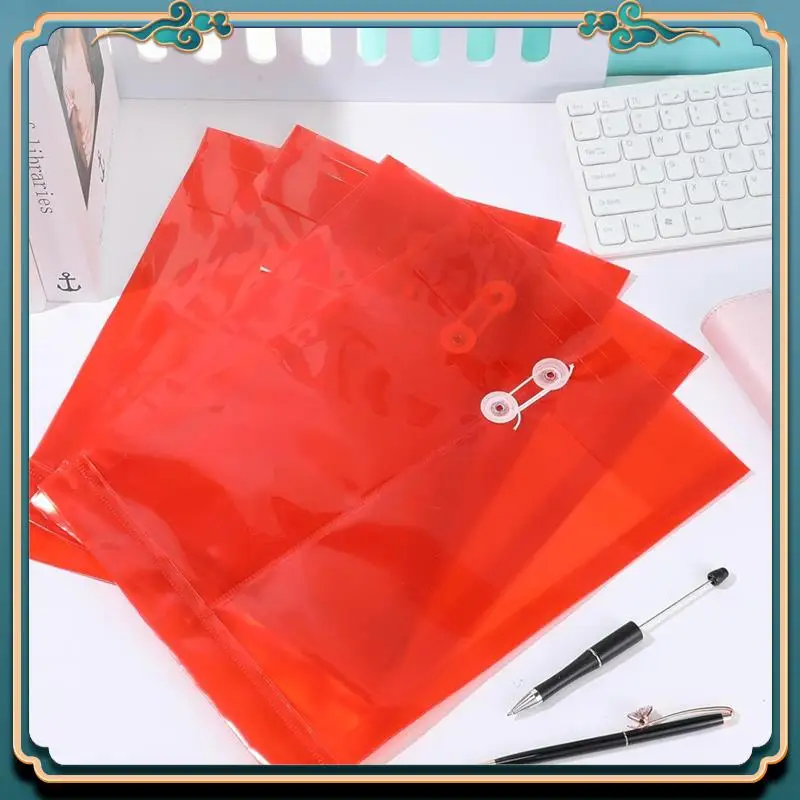 (New)-12PCS Plastic File Folders For Documents A4 Plastic Envelopes Folders For School Home B