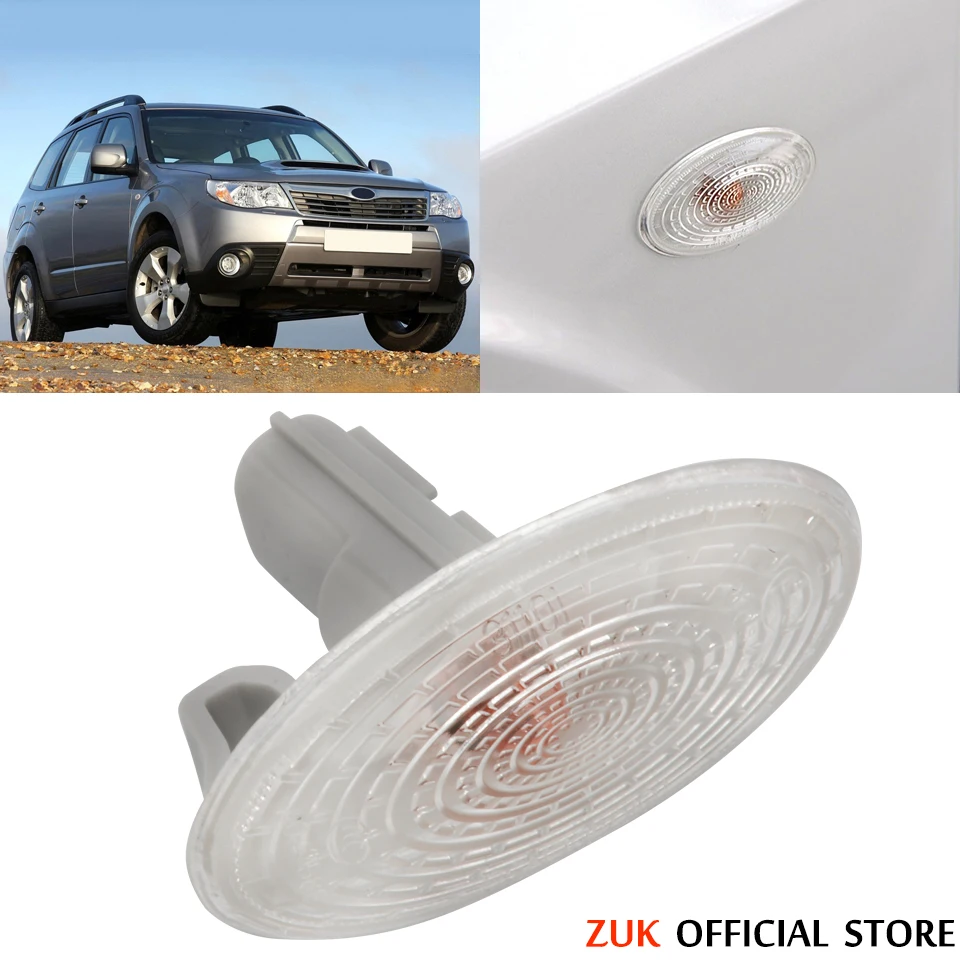 ZUK Car Side Turn Signal Fender Light Lamp Marker Flasher For Subaru Impreza WRX 2006-2016 For XV Crosstrek 2012-2017 Forester