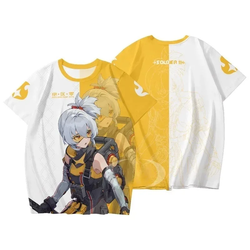 لعبة شعبية Zenless Zone Zero Evelyn Chevalier الجرافيك تي شيرت ثلاثية الأبعاد طباعة طفل Y2k أفضل الرجال/النساء Harajuku قصيرة الأكمام س الرقبة المحملة