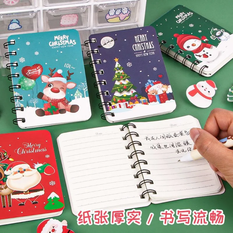 12 pcs/lot Kawaii Santa Claus Notebook Cute Portable Note Book Diary Planner Stationery gift School Supplies