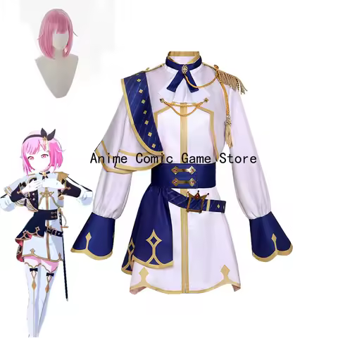 Anime Emu Otori Cosplay Costume Pjsk Emu Knight's Uniform Anime Cosplay Wig Halloween Carnival Outfits for Women