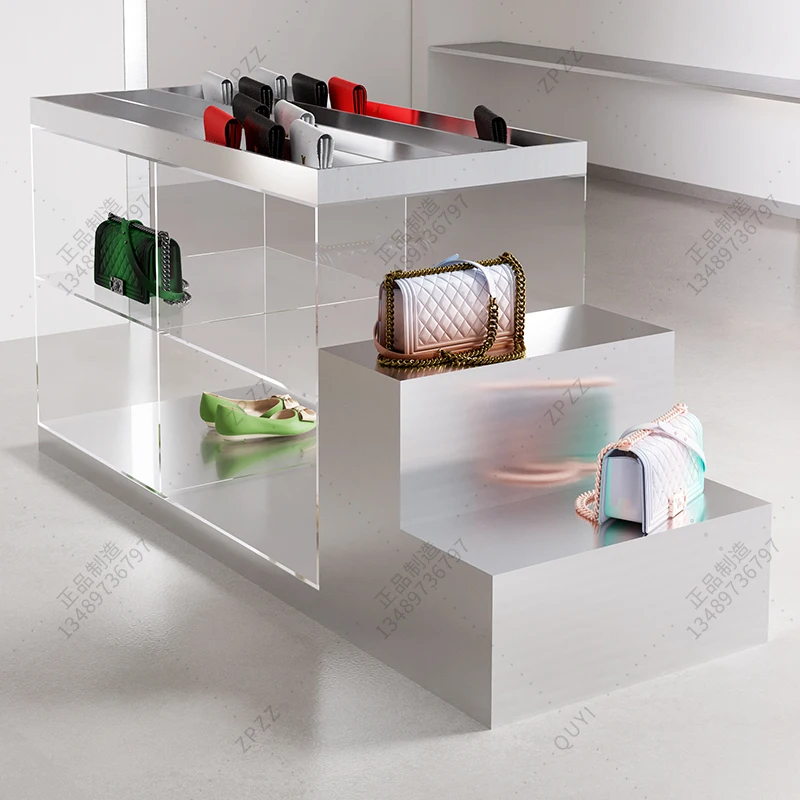 Store Commercial Nakajima Taihuitai Clothing Store Shoe Bag Rack Wallet Display Table Store Middle Storage Display Table