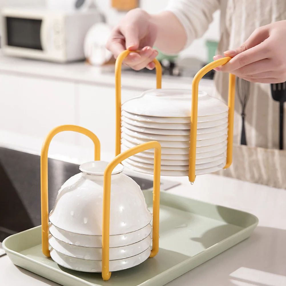 

1Pcs Cutlery Storage Rack Modern Space-Saving Kitchen Drain Rack for Bowls Plates Saucers Tabletop Draining Shelf Organizer