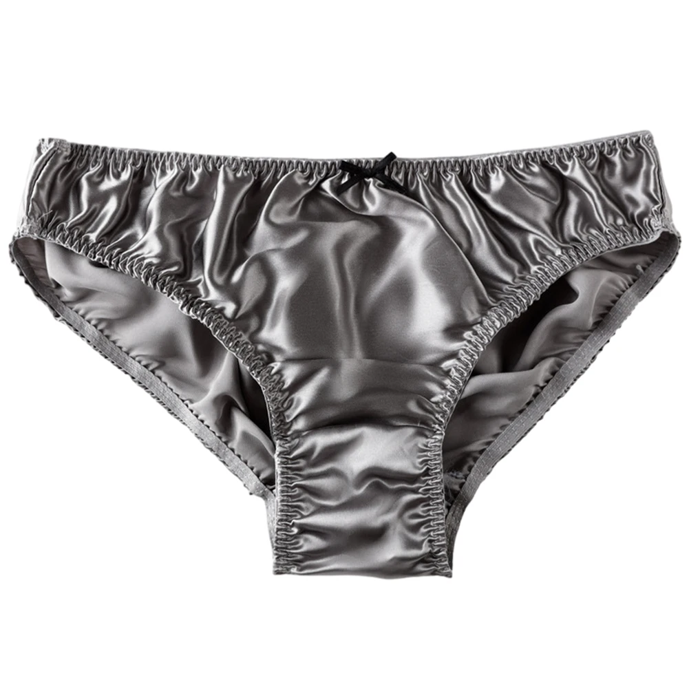 Celana dalam wanita sutra asli seksi, celana dalam mulus, pakaian dalam wanita nyaman, celana dalam pinggang sedang musim panas