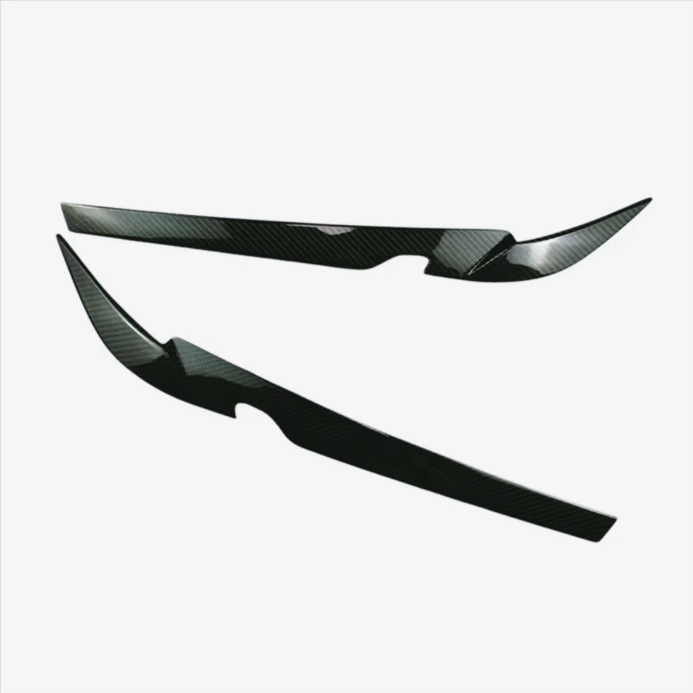 ZF-F Para BMW 5 Series G30 G38 2021-2023 Compatible con faro delantero de coche pegatina embellecedora de fibra de carbono ceja