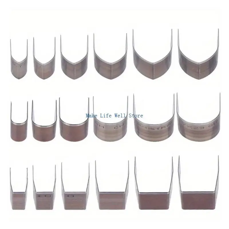 Профессиональный набор перфораторов для рукоделия из углеродистой стали, 18 шт., угловой резак для кожи