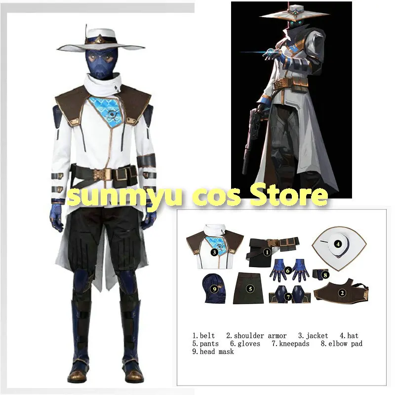 VALORANT Cypher Cosplay Costume Custom size