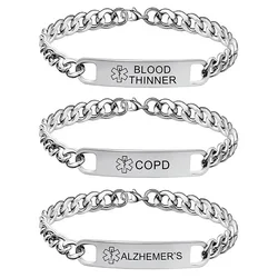 Highly Visible Emergency Medical Alert ID Bracelets Keep Your Loved One Safe with SOS ICE Bracelet for Women Men with Diabetes