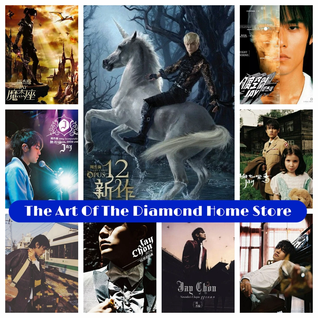 Chinese Top Pop Singer Jay Chou 5D AB Diamond Painting Mosaic Cross Stitch Embroidery Handmade Craft Rhinestones Home Decor Gift