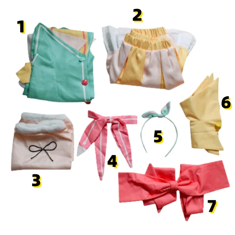 Kusanagi Nene Косплей Костюм Аниме Проект Sekai Красочные Сценические Страны × Showtime Платье Принцессы Парик Одежда Женщины Девушки