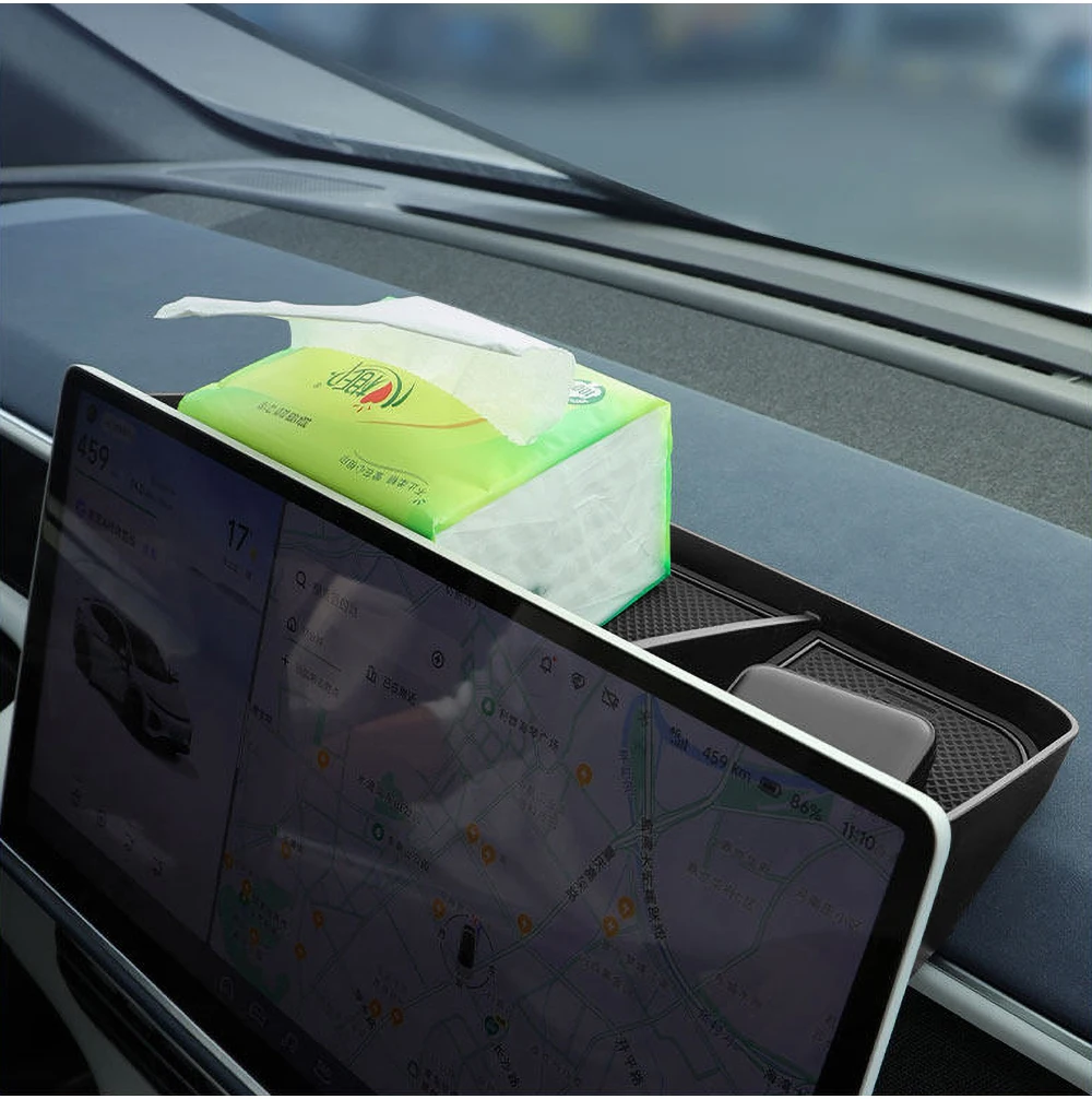 Für Xpeng G6 2023 2024 2025 2026 Auto Mittelkonsolen-Bildschirm Hinterer Aufbewahrungsbox-Organizer Rutschfeste Matte Innenraum-Zubehör – Detail 10