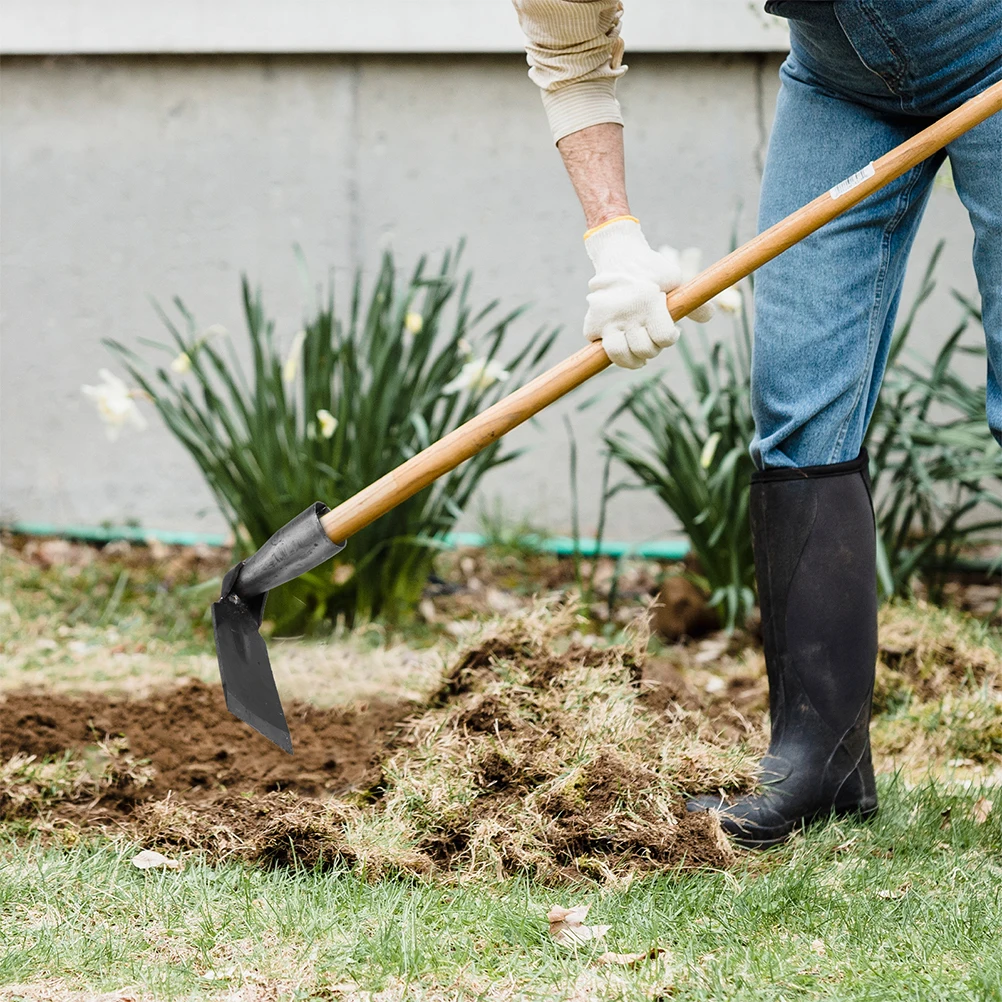 2Pcs Garden Hoe Tool Durable Steel Sharp Blade for Weeding Soil Loosening Planting Vegetable Flower Beds Garden Hoe for Weeding