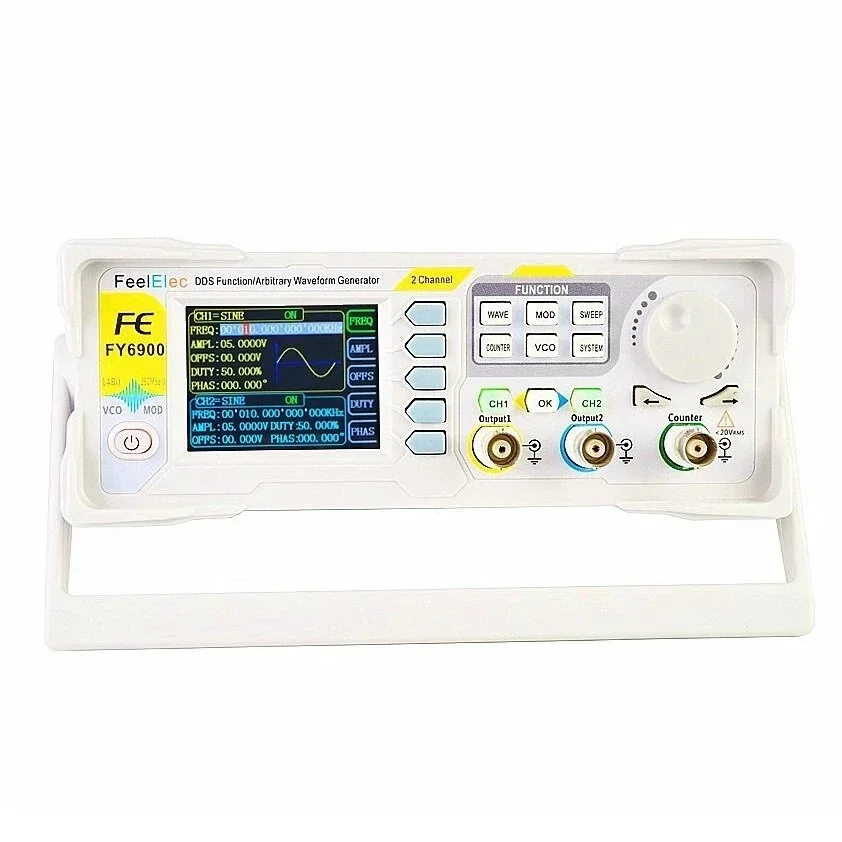 FY6900 Dual Channel DDS Function Arbitrary Waveform Signal Generator Pulse  Source Frequency Counter Fully Numerical Contr