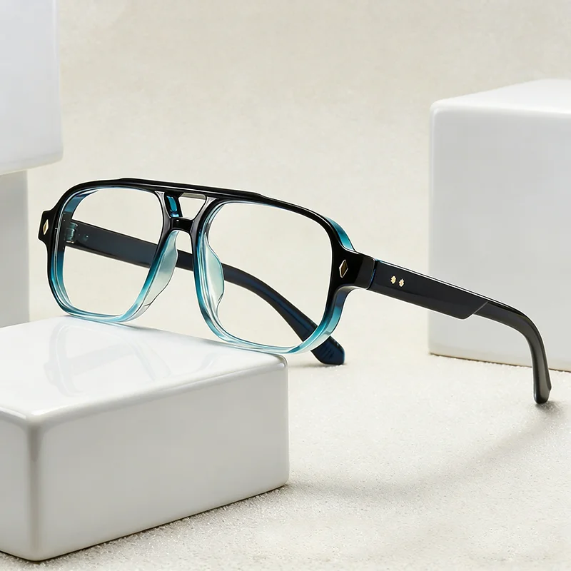 Square Frame Eyeglasses, Trendy Vision Glasses