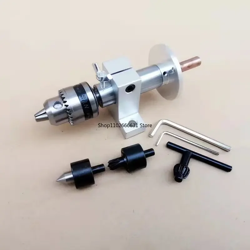 1 Set Multifunction Drilling Tailstock Live Center Silver Metal With Claw For Mini Lathe Machine Revolving Centre DIY Accessorie