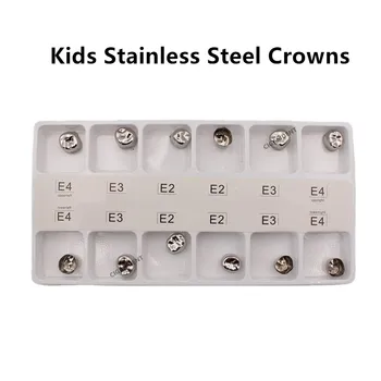 Dental Primary Molar Crowns Children/Adult Stainless Steel Preformed Temporary Crowns LL LR UL UR